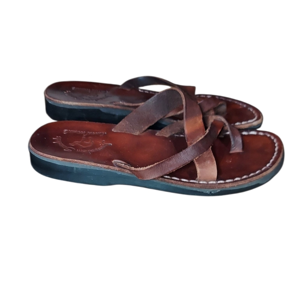 Hand Made Leather Jersusalem Sandals - Picture 2 of 6
